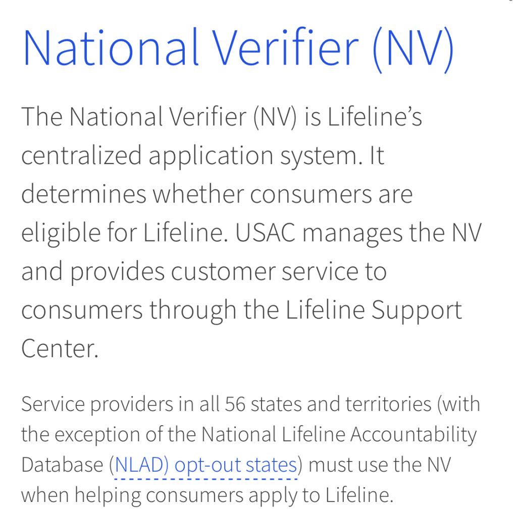 What Is The National Verifier Lifeline Assistance Program 5085